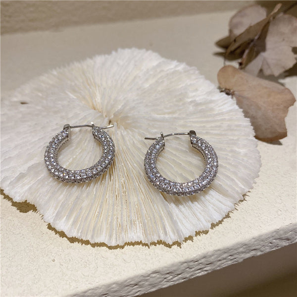 Mi Amor Zirconium Mini Hoops