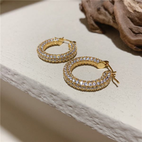 Mi Amor Zirconium Mini Hoops