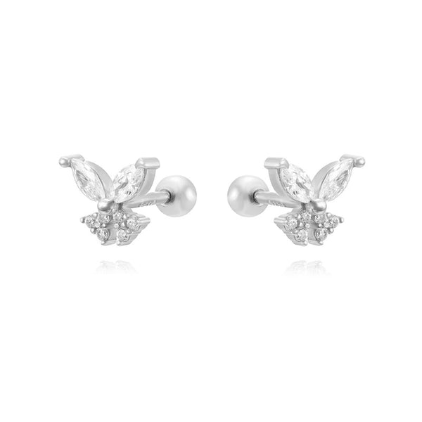 Glass Butterfly Stud